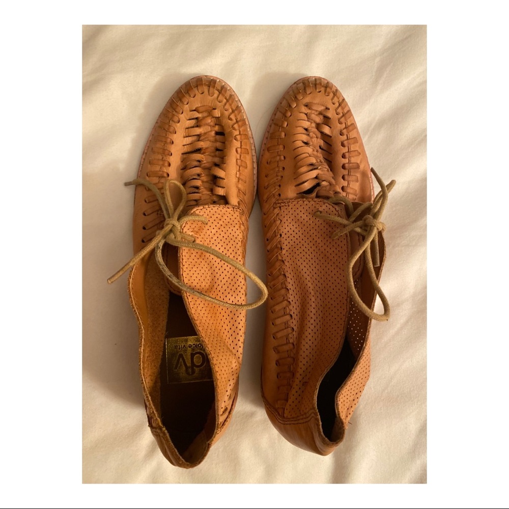DV for Dolce Vita for Target Tan Pebble Leather-Like Moccasin Loafers